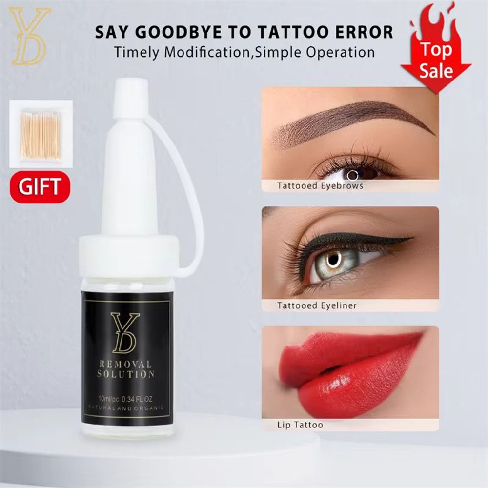 YD Tattoo Removal Solution  CE Certified 10ml Liquid For Fading Eyebrow Lip  Eyeliner Pigments 0