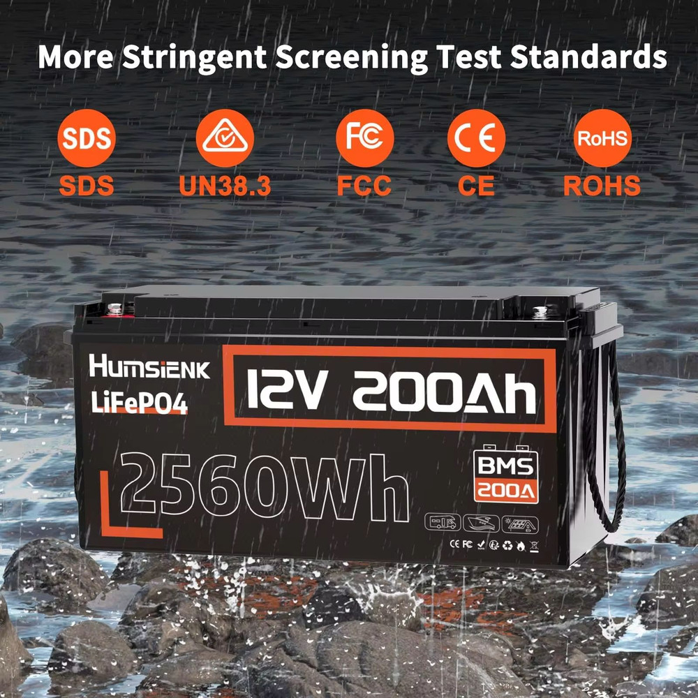 Humsienk LiFePO4 Battery 12V Rechargeable Cells With BMS 20Ah To 314Ah 15000 Cycle Deep Cycle Batt 3