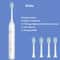 Rechargeable Sonic Electric Toothbrush 5 Modes 3 Intensity Levels 4 Replacement Brush Heads With 6