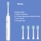 Rechargeable Sonic Electric Toothbrush 5 Modes 3 Intensity Levels 4 Replacement Brush Heads With 6