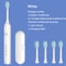 Rechargeable Sonic Electric Toothbrush 5 Modes 3 Intensity Levels 4 Replacement Brush Heads With 7