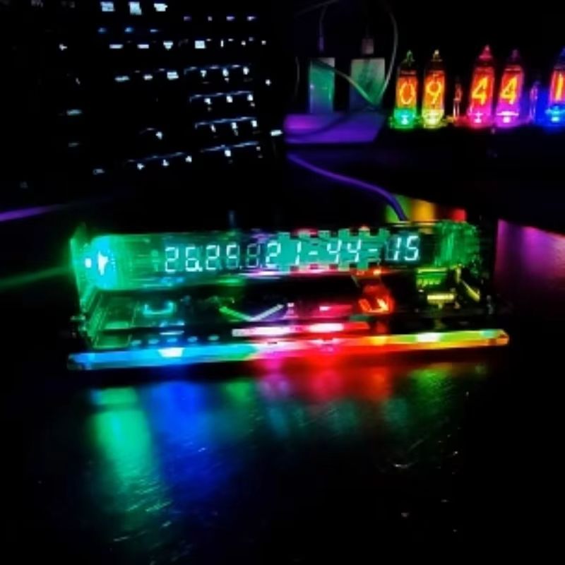 Vintage Nixie Tube Clock Retro Glow Tube Digital Table Clock For Home Office And Gifts 1