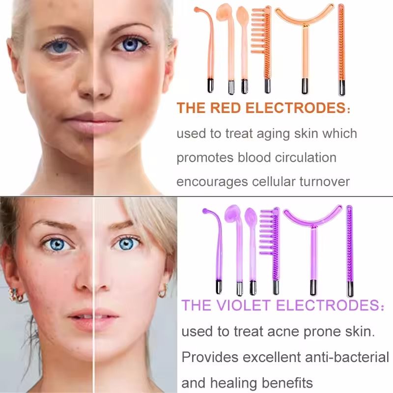 High Frequency Facial Wand 6in1 Acne Skin Rejuvenation Device 3