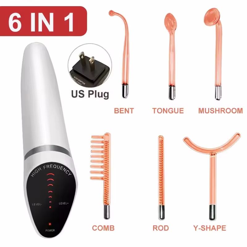 High Frequency Facial Wand 6in1 Acne Skin Rejuvenation Device 7