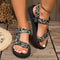 Womens Paisley Pattern Sandals Adjustable Ankle Strap QuickDry Comfort For Summer Beach Vacations 0