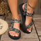 Womens Paisley Pattern Sandals Adjustable Ankle Strap QuickDry Comfort For Summer Beach Vacations 6
