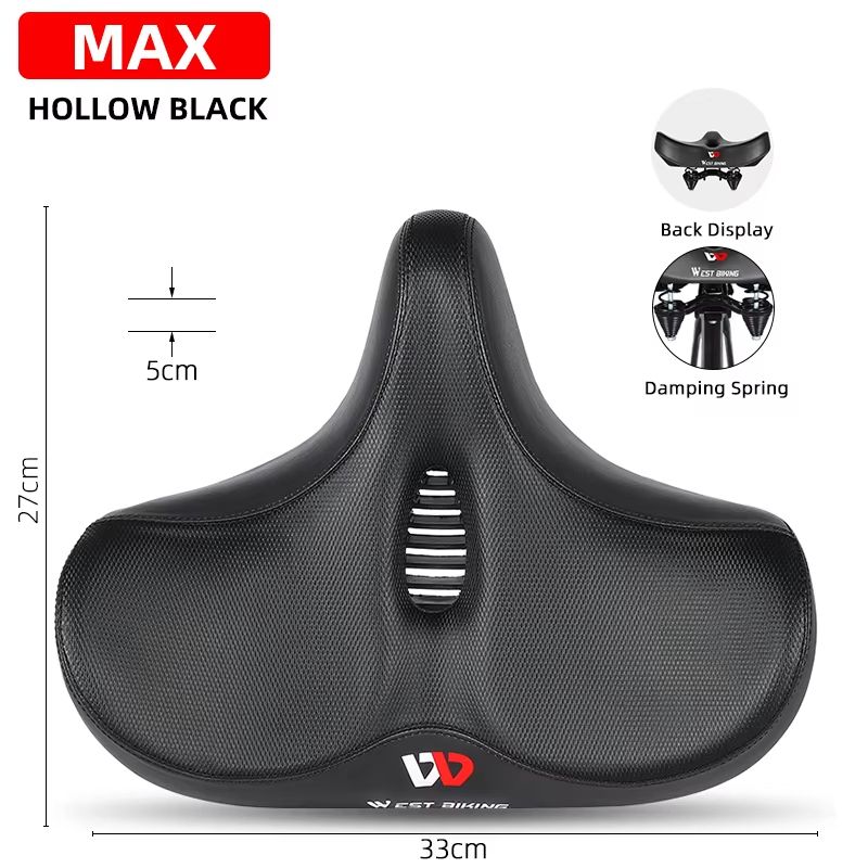 WEST BIKING Ergonomic Bicycle Saddle  Comfortable Long Distance Cycling Seat For MTB Touring  EBike 14