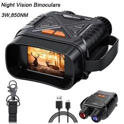 1080p infrared night vision binoculars with 10x zoom and 800m range – large screen digital goggles for camping & outdoor