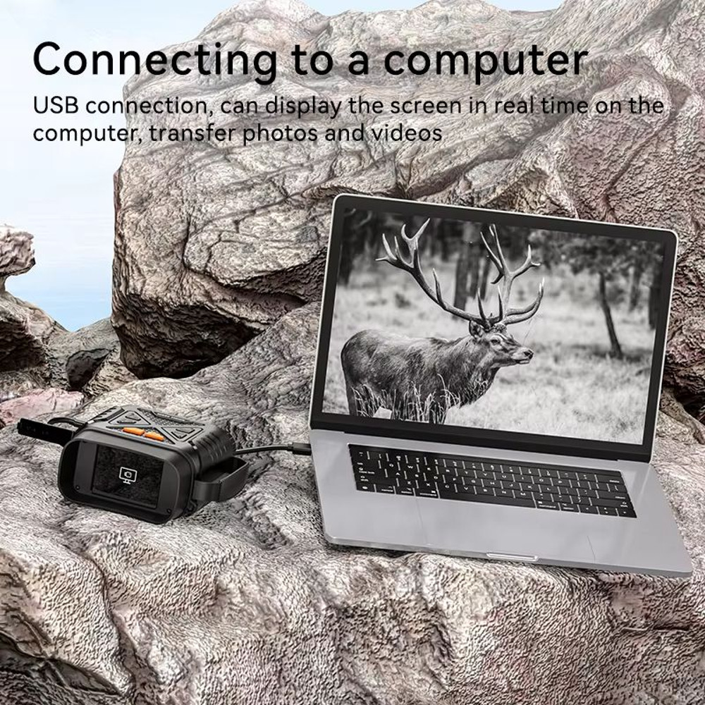 1080P Infrared Night Vision Binoculars With 10x Zoom And 800m Range  Large Screen Digital Goggles F 4