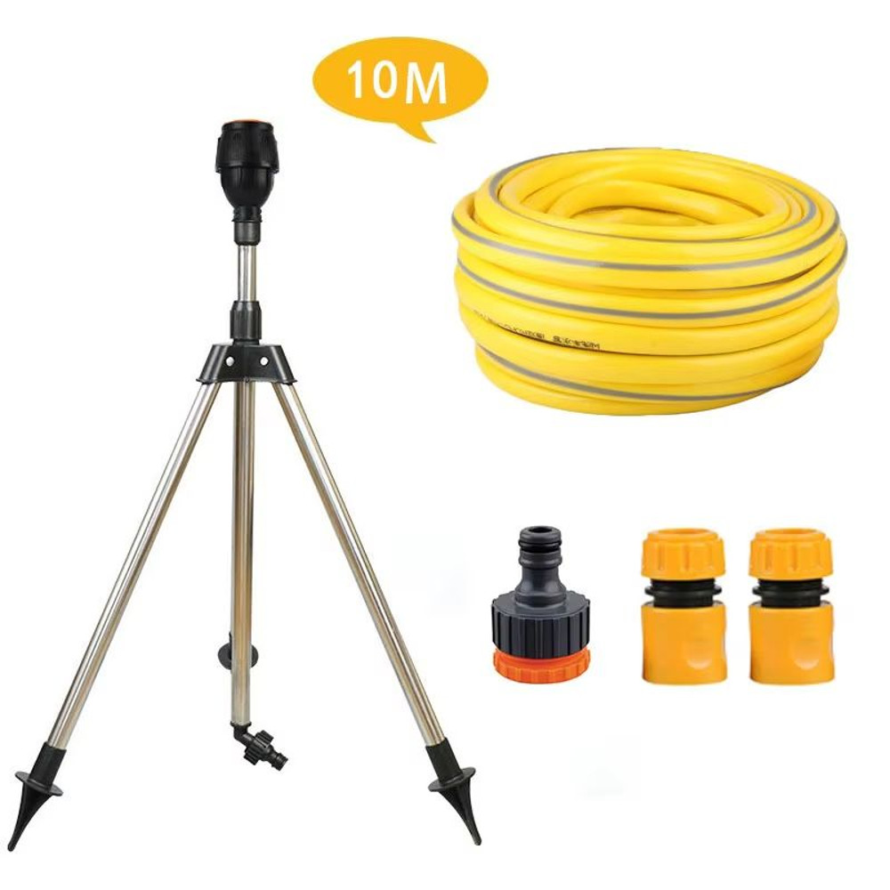 360 Automatic Rotating Garden Sprinkler With Adjustable Tripod  Stainless Steel Lawn  Irrigation To 1