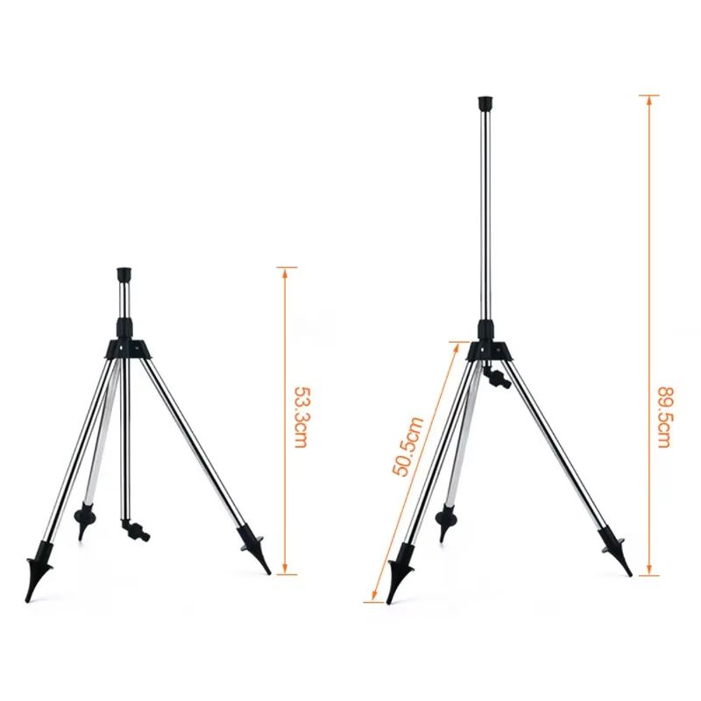 360 Automatic Rotating Garden Sprinkler With Adjustable Tripod  Stainless Steel Lawn  Irrigation To 5