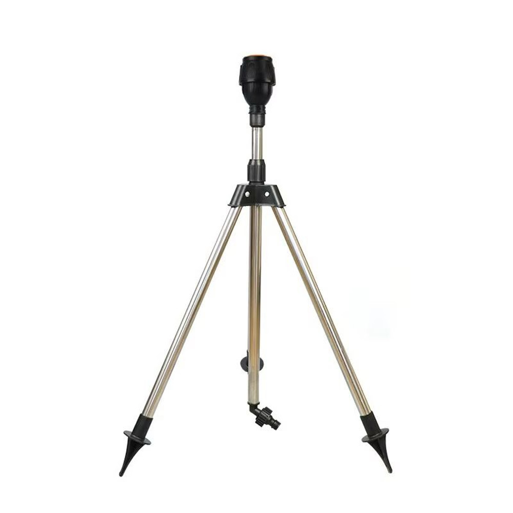 360 Automatic Rotating Garden Sprinkler With Adjustable Tripod  Stainless Steel Lawn  Irrigation To 6