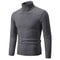 Mens High Neck Sweater Solid Color Knitted Pullover Turtleneck For Winter Warmth 9