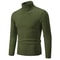 Mens High Neck Sweater Solid Color Knitted Pullover Turtleneck For Winter Warmth 11