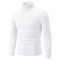 Mens High Neck Sweater Solid Color Knitted Pullover Turtleneck For Winter Warmth 3