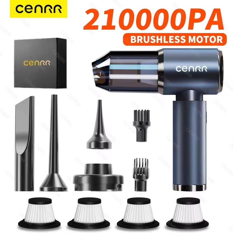 CENRR 210000PA Mini Wireless Handheld Car Vacuum Cleaner Portable Powerful Suction 0