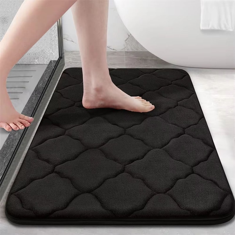 Homaxy Super Absorbent Memory Foam Bath Mat NonSlip Bathroom Bedroom Rug 13
