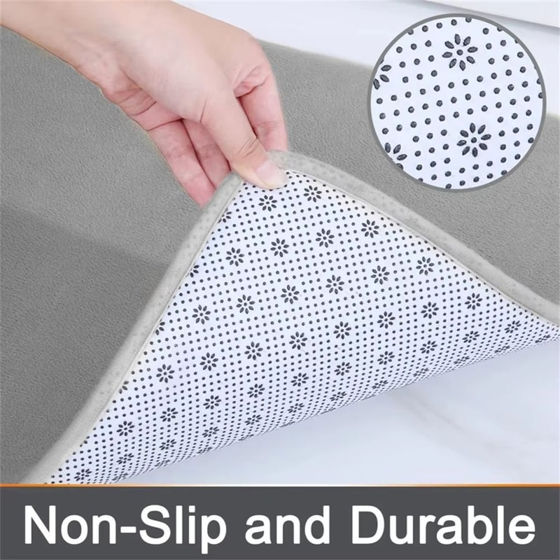 Homaxy Super Absorbent Memory Foam Bath Mat NonSlip Bathroom Bedroom Rug 3