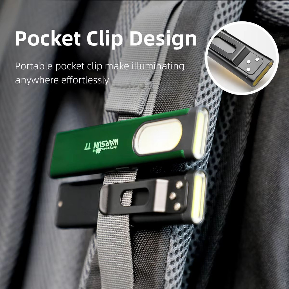 Warsun T7 LED Keychain Flashlight  Portable Mini Torch With Magnet 0
