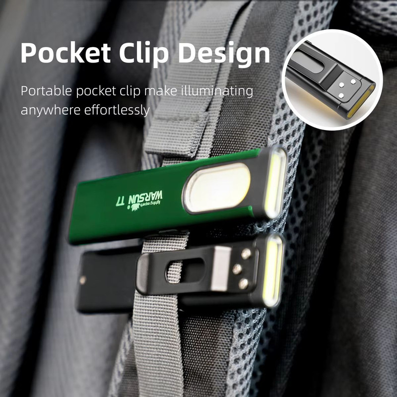 Warsun T7 LED Keychain Flashlight  Portable Mini Torch With Magnet 0