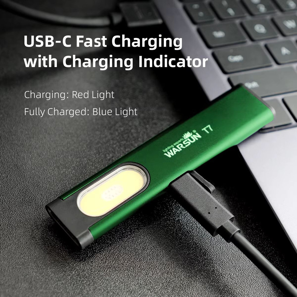 Warsun T7 LED Keychain Flashlight  Portable Mini Torch With Magnet 4