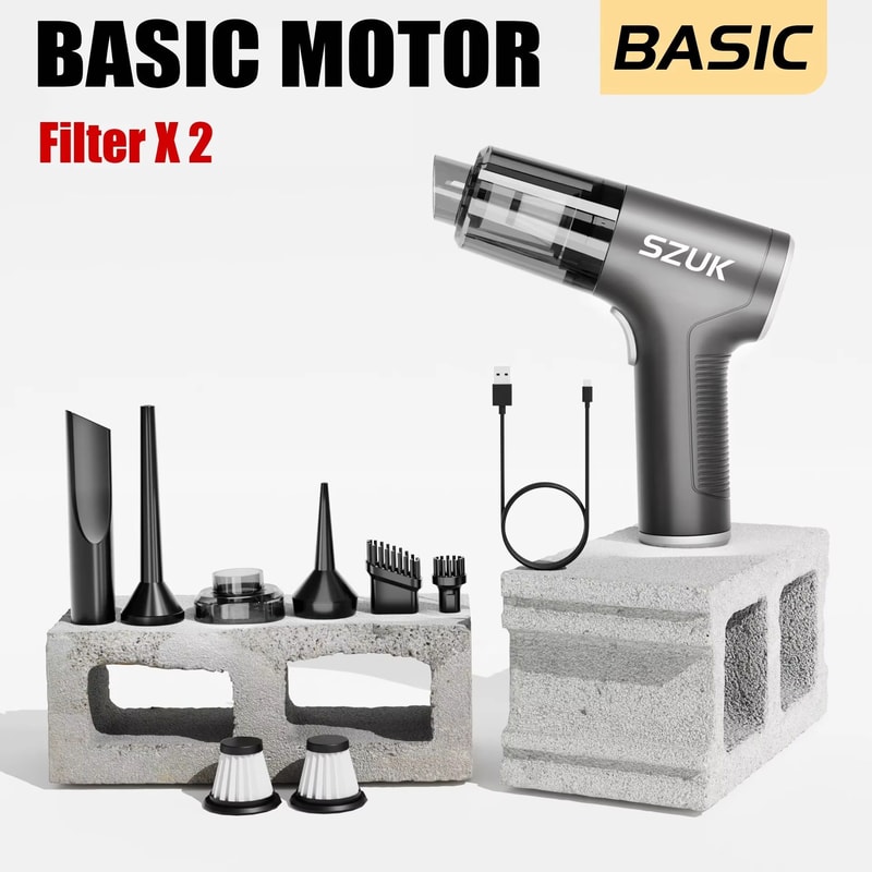 SZUK 18000PA Wireless Handheld Car Home Vacuum Cleaner Mini Portable Duster 6