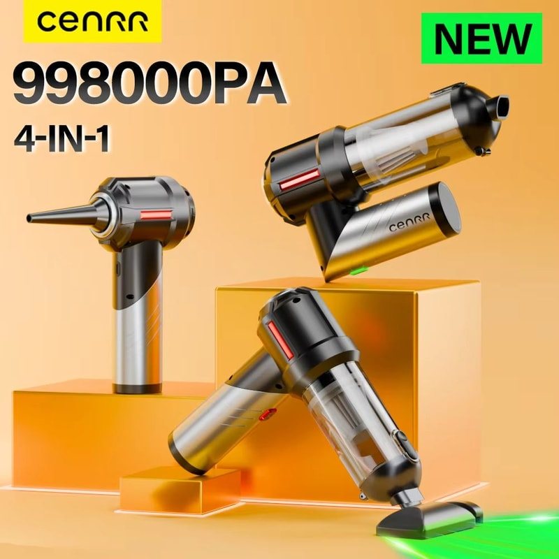 CENRR Cordless Car Vacuum Cleaner Powerful 998000PA Handheld Mini Vacuum For Car And Home 0