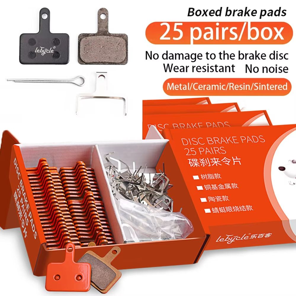 25Pair Universal Bicycle Disc Brake Pads  Resin Metal  Ceramic Options For MTB Road  Hydraulic Brak 0