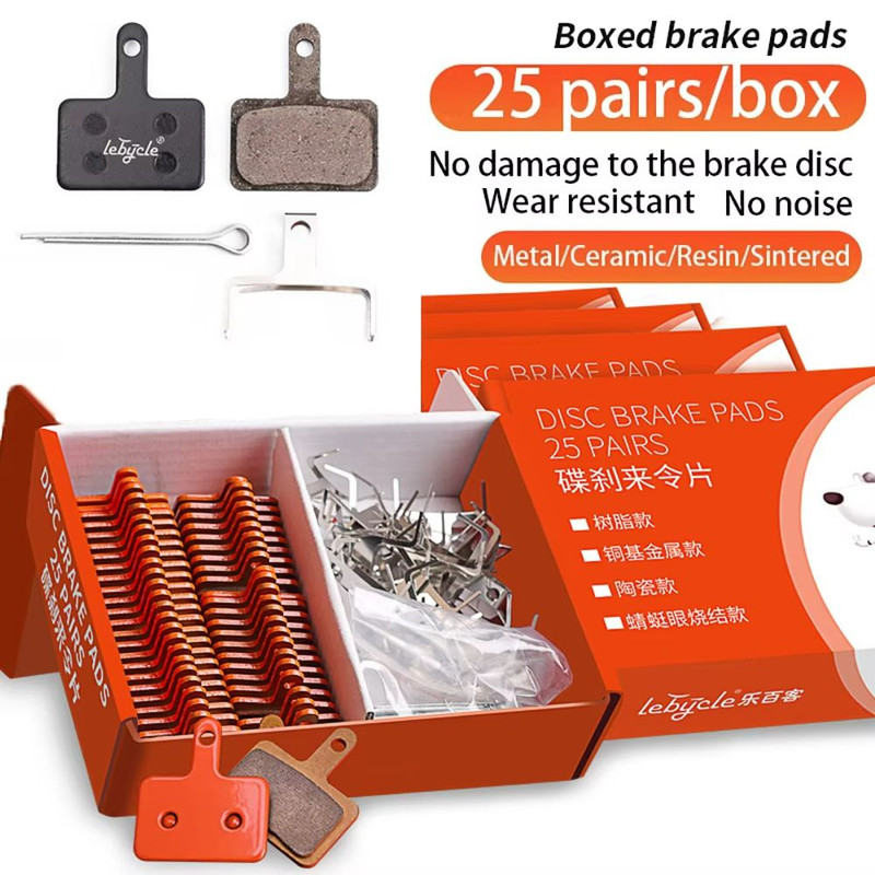 25Pair Universal Bicycle Disc Brake Pads  Resin Metal  Ceramic Options For MTB Road  Hydraulic Brak 0