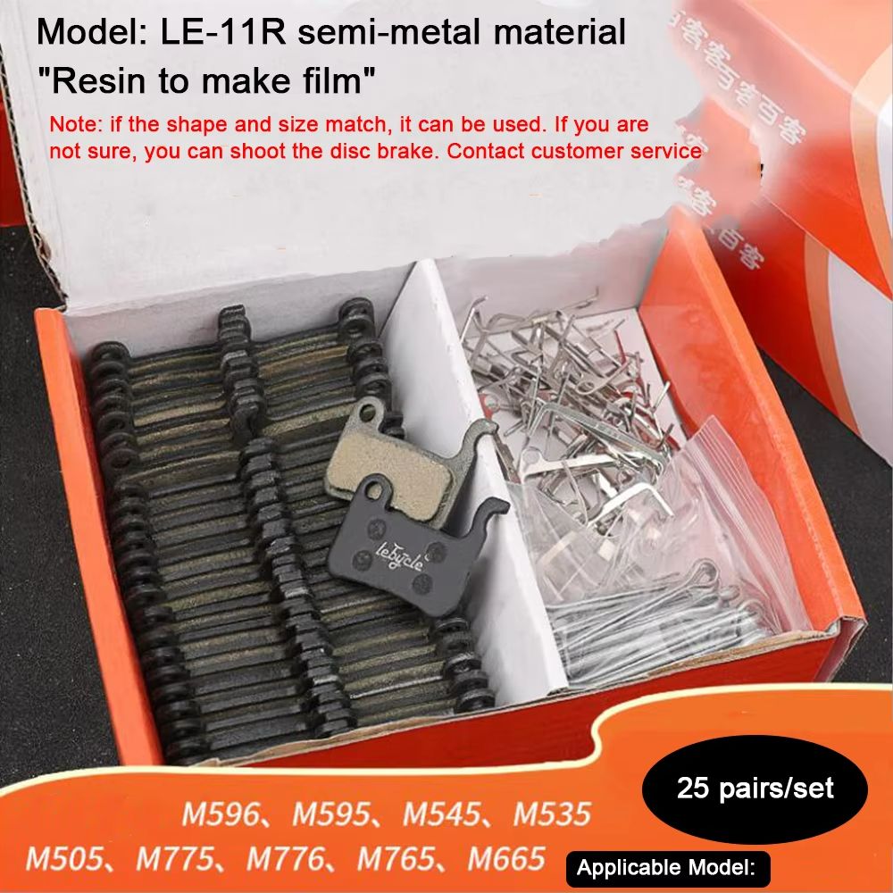 25Pair Universal Bicycle Disc Brake Pads  Resin Metal  Ceramic Options For MTB Road  Hydraulic Brak 8