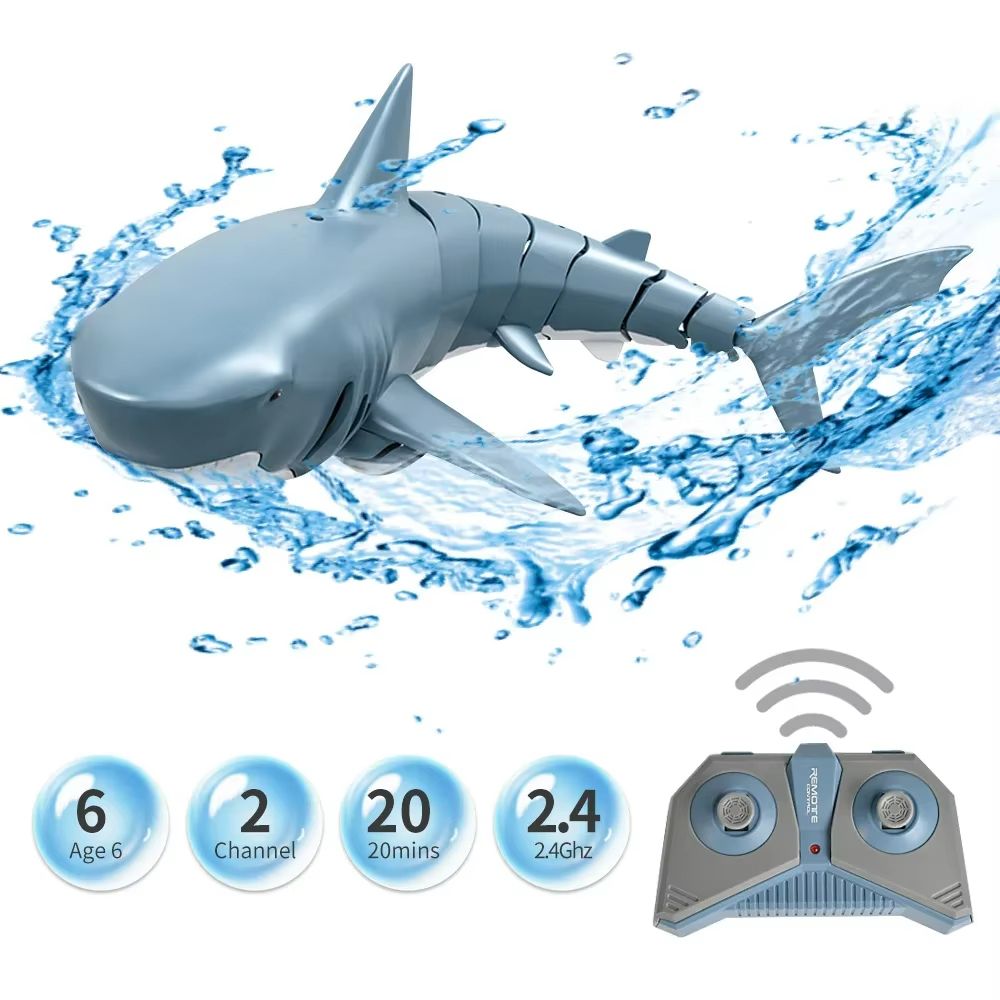 Remote Control Shark Toy With Water Spray Electric Swimming Whale Dolphin Bath And Pool Toy For K 4