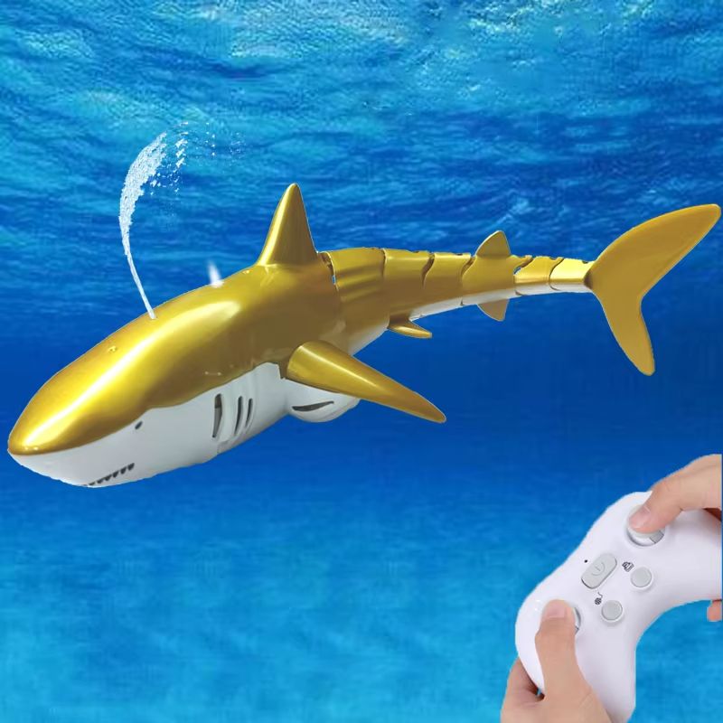 Remote Control Shark Toy With Water Spray Electric Swimming Whale Dolphin Bath And Pool Toy For K 9