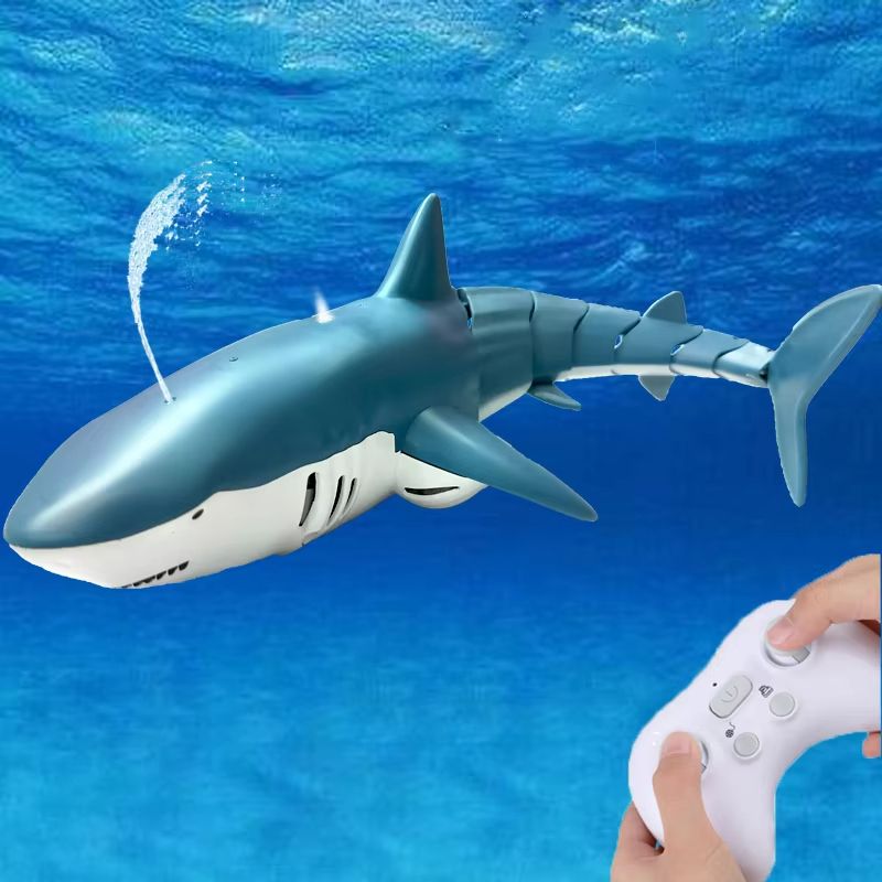 Remote Control Shark Toy With Water Spray Electric Swimming Whale Dolphin Bath And Pool Toy For K 10