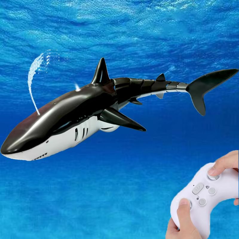 Remote Control Shark Toy With Water Spray Electric Swimming Whale Dolphin Bath And Pool Toy For K 11