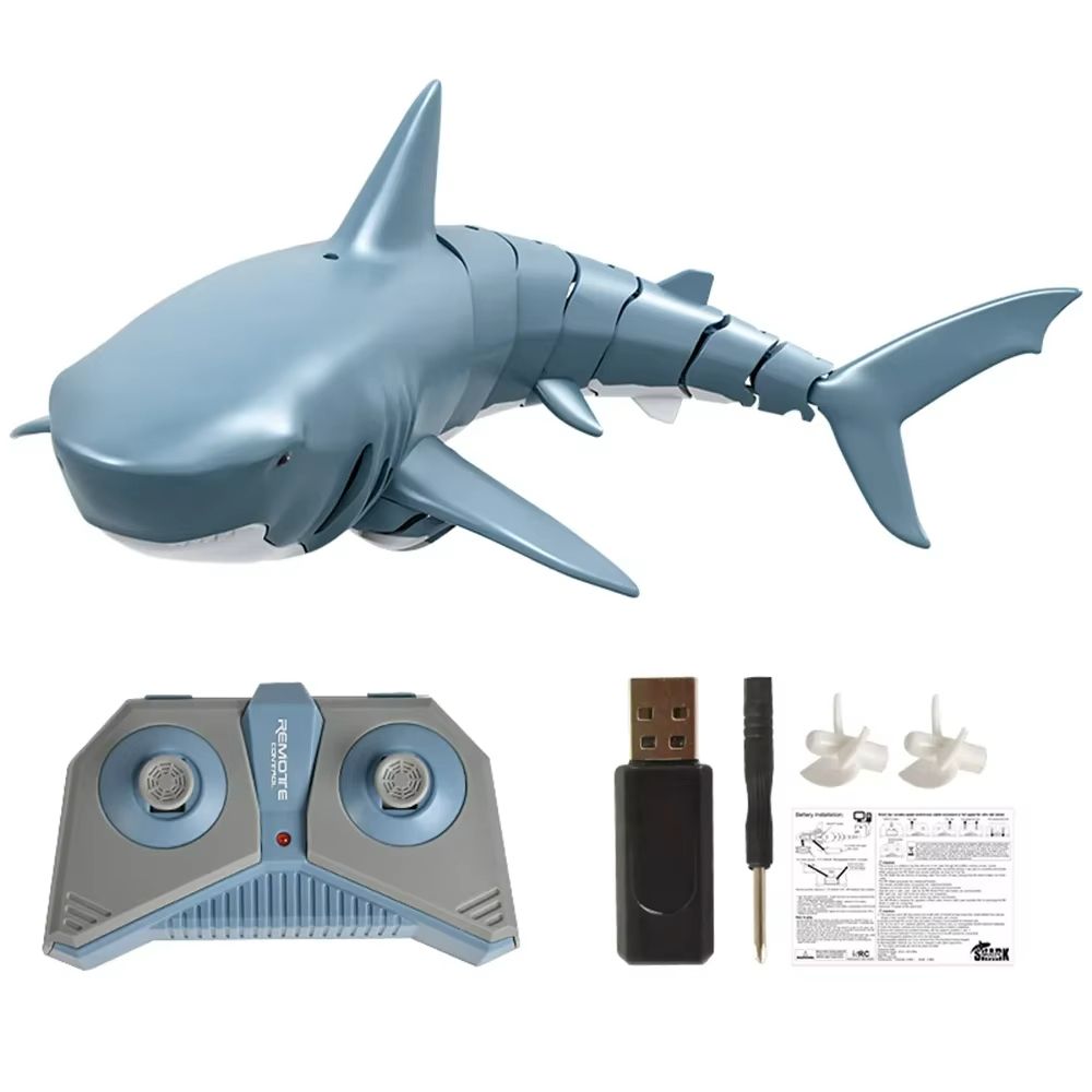 Remote Control Shark Toy With Water Spray Electric Swimming Whale Dolphin Bath And Pool Toy For K 12