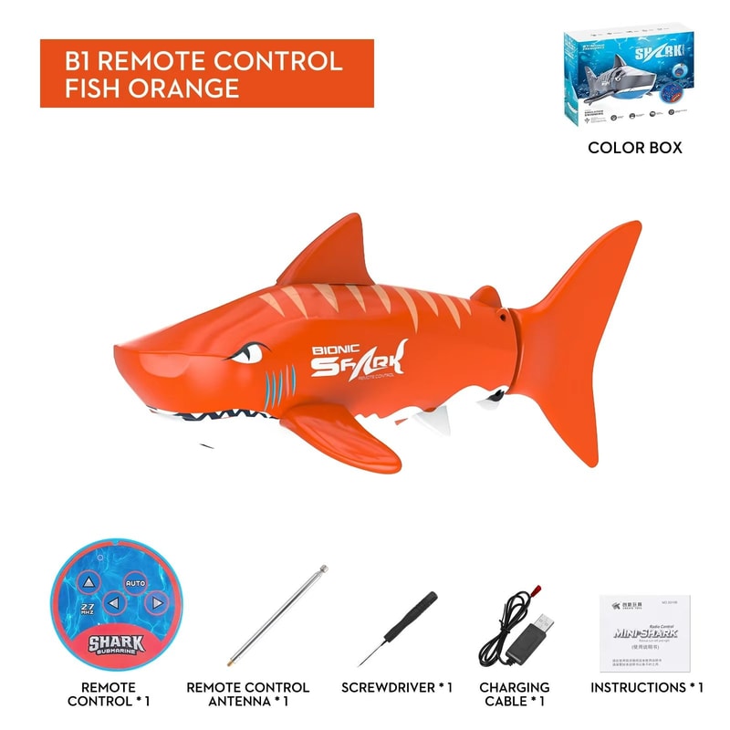 Remote Control Shark Toy With Water Spray Electric Swimming Whale Dolphin Bath And Pool Toy For K 14