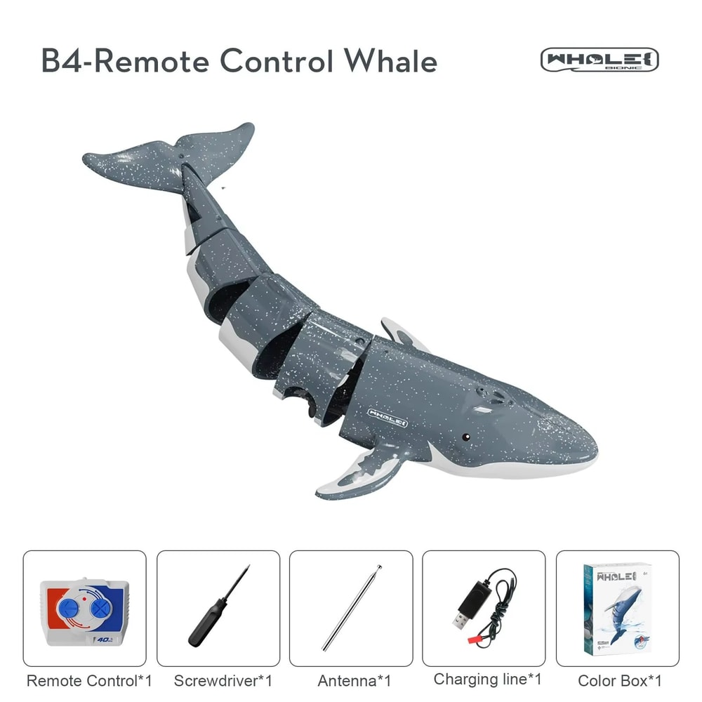 Remote Control Shark Toy With Water Spray Electric Swimming Whale Dolphin Bath And Pool Toy For K 16