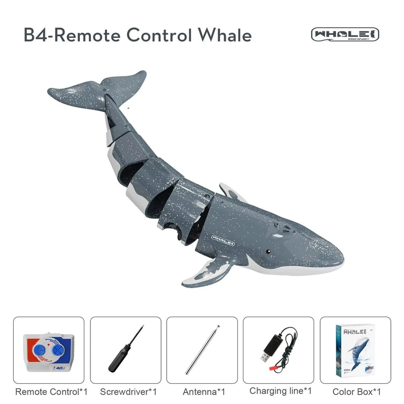 Remote Control Shark Toy With Water Spray Electric Swimming Whale Dolphin Bath And Pool Toy For K 16