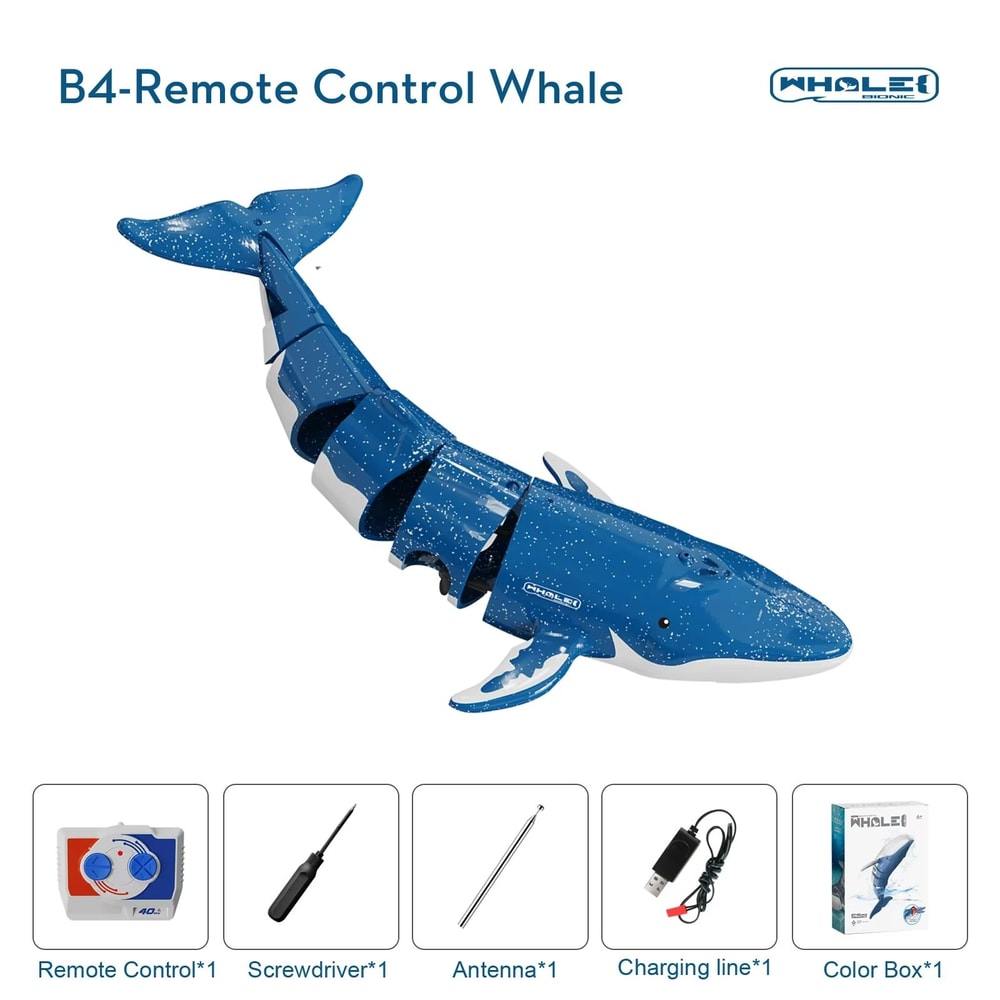 Remote Control Shark Toy With Water Spray Electric Swimming Whale Dolphin Bath And Pool Toy For K 17