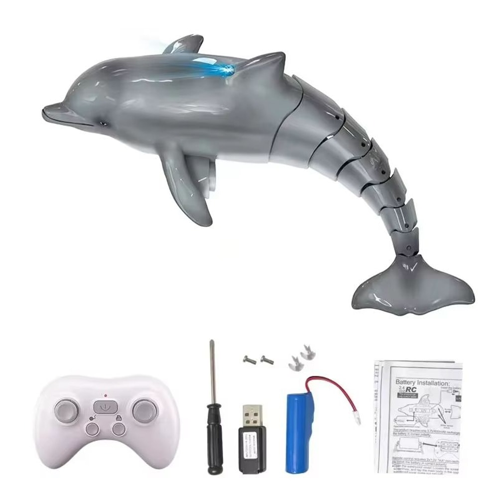 Remote Control Shark Toy With Water Spray Electric Swimming Whale Dolphin Bath And Pool Toy For K 18