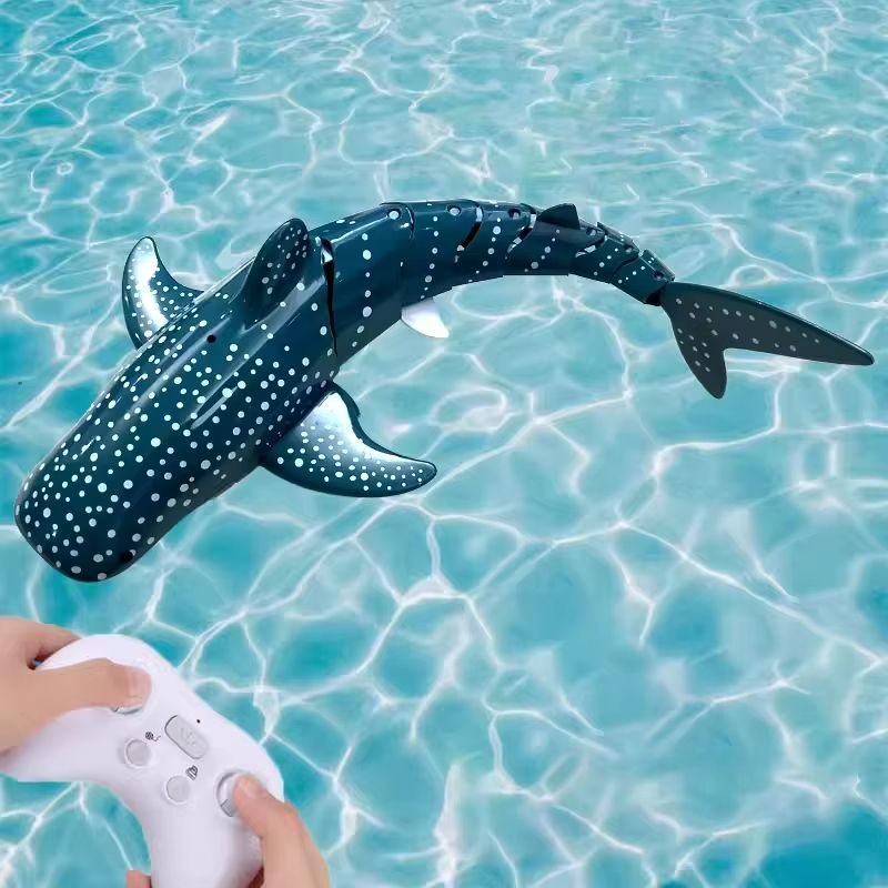 Remote Control Shark Toy With Water Spray Electric Swimming Whale Dolphin Bath And Pool Toy For K 7
