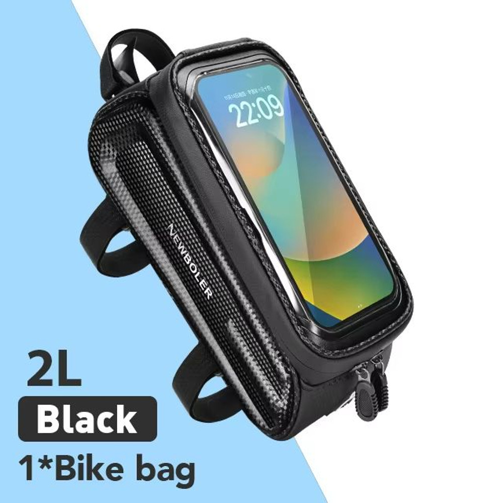 NEWBOLER Waterproof Bicycle Frame Bag  Top Tube Cycling Bag With 65 Phone Case  Touch Screen 7