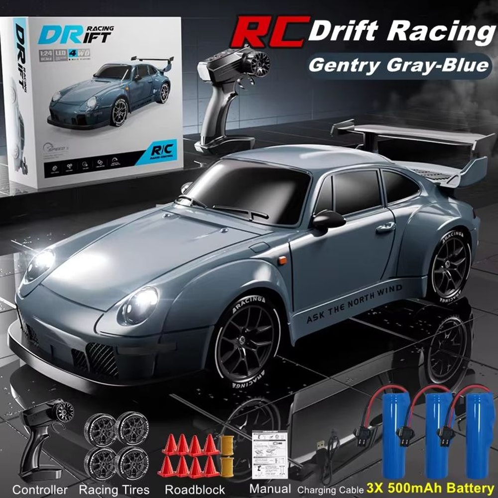 4WD RC Drift Car With LED Lights High Speed 24G Remote Control Racing Car Toy 9