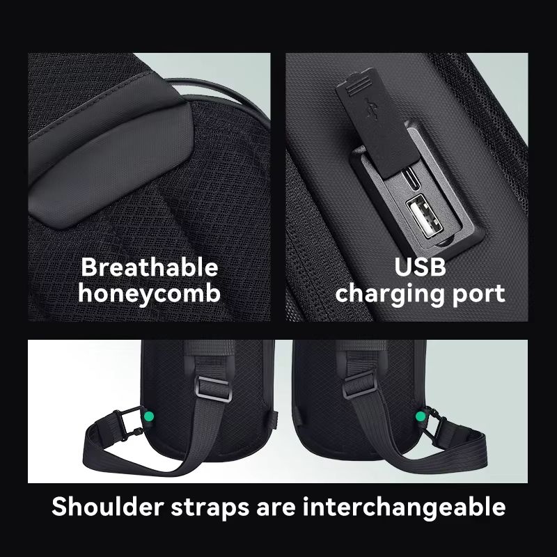 MarkRyden Arc Mini Waterproof Crossbody Bag  HardShell Daily Sling With USB Charging Port 5