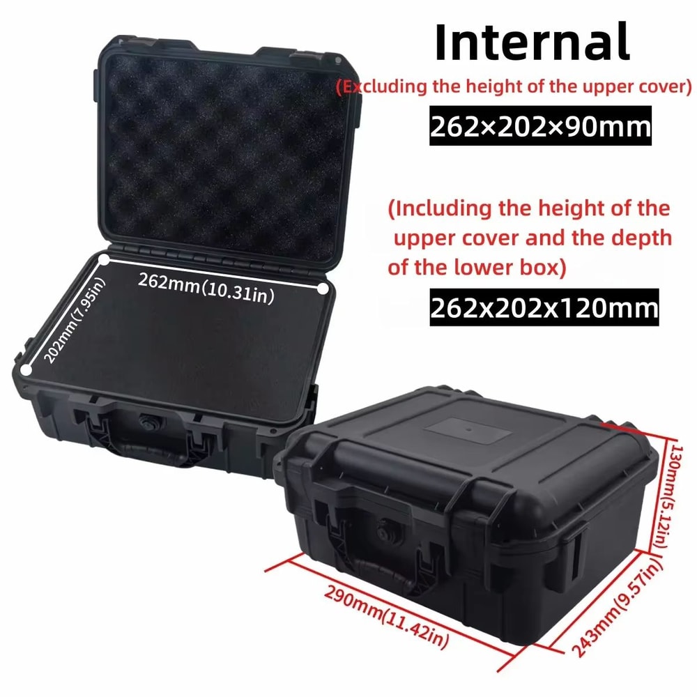 Waterproof Hard Carry Case With PreCut Foam Protective Storage Box And Tool Organizer 9