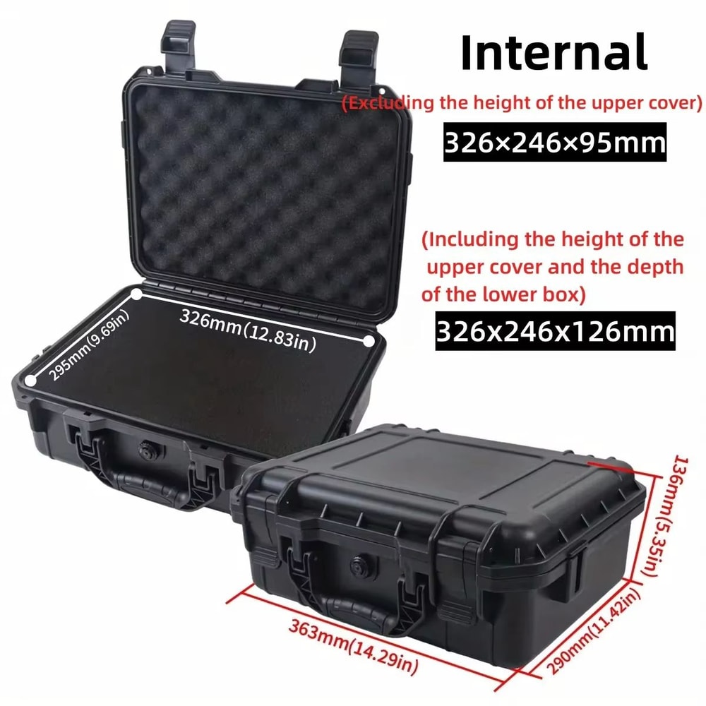 Waterproof Hard Carry Case With PreCut Foam Protective Storage Box And Tool Organizer 11