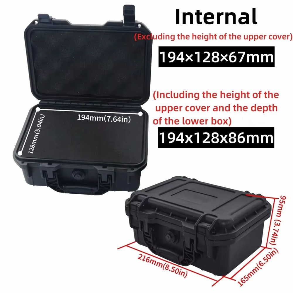 Waterproof Hard Carry Case With PreCut Foam Protective Storage Box And Tool Organizer 6