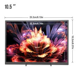 anmite 10.5-inch portable monitor – hdr 1280p low blue light display for gaming, pc, laptop & phone