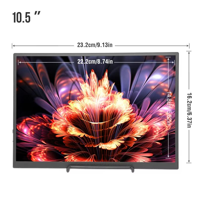 Anmite 105Inch Portable Monitor HDR 1280P Low Blue Light Display For Gaming PC Laptop Phone 0