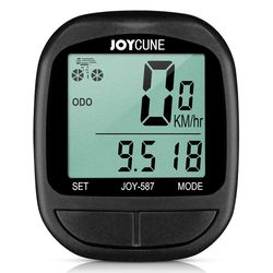 waterproof bike computer with wired speedometer and odometer – led display cycling stopwatch